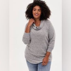 💐Host Pick 💐 Super Soft Plush Cowl Neck Raglan Tunic Sweatshirt